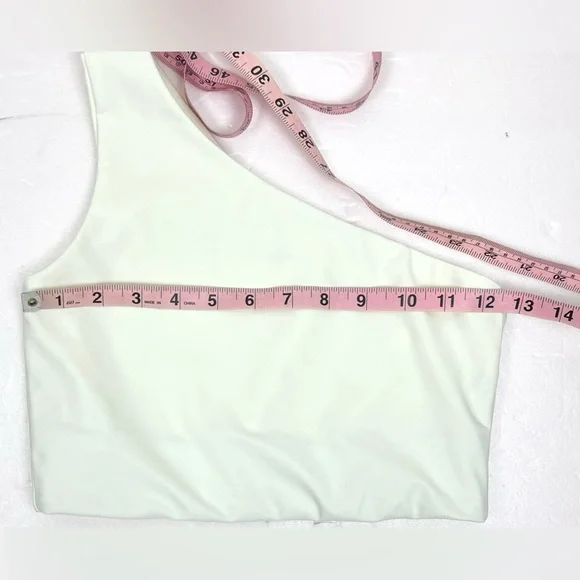 Alohas Manola Asymmetrical Shoulder Naked Top Bra Avorio - Picture 7 of 12